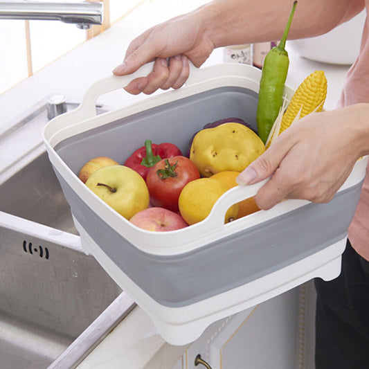 Foldable Multipurpose Basin Collapsible Washing Up Bowl Camping Sink Travel UK